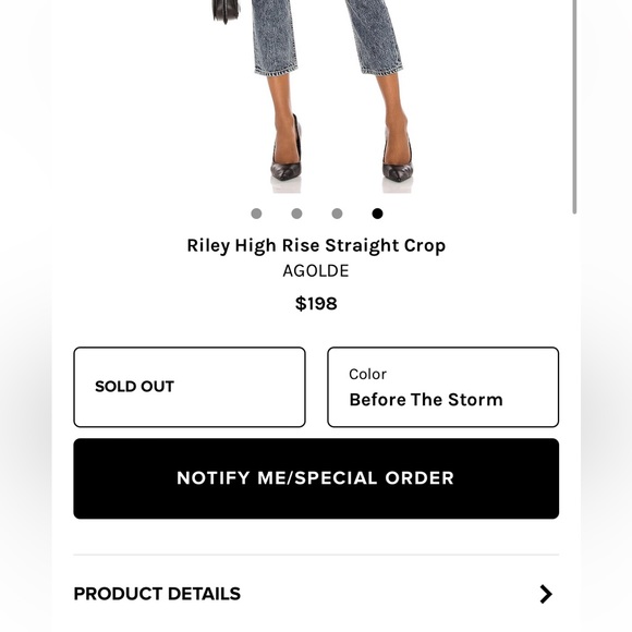 Agolde Riley High Rise Straight Crop - Picture 3 of 8